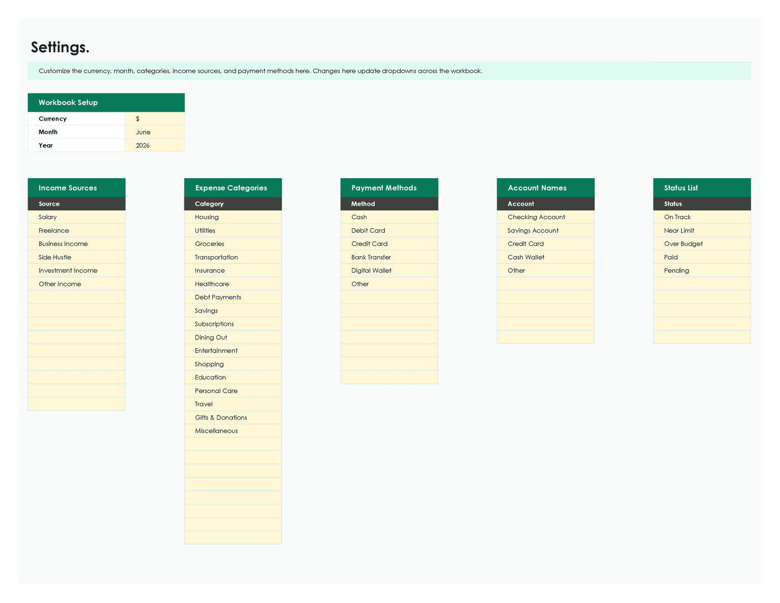 Monthly Budget Planner preview 7