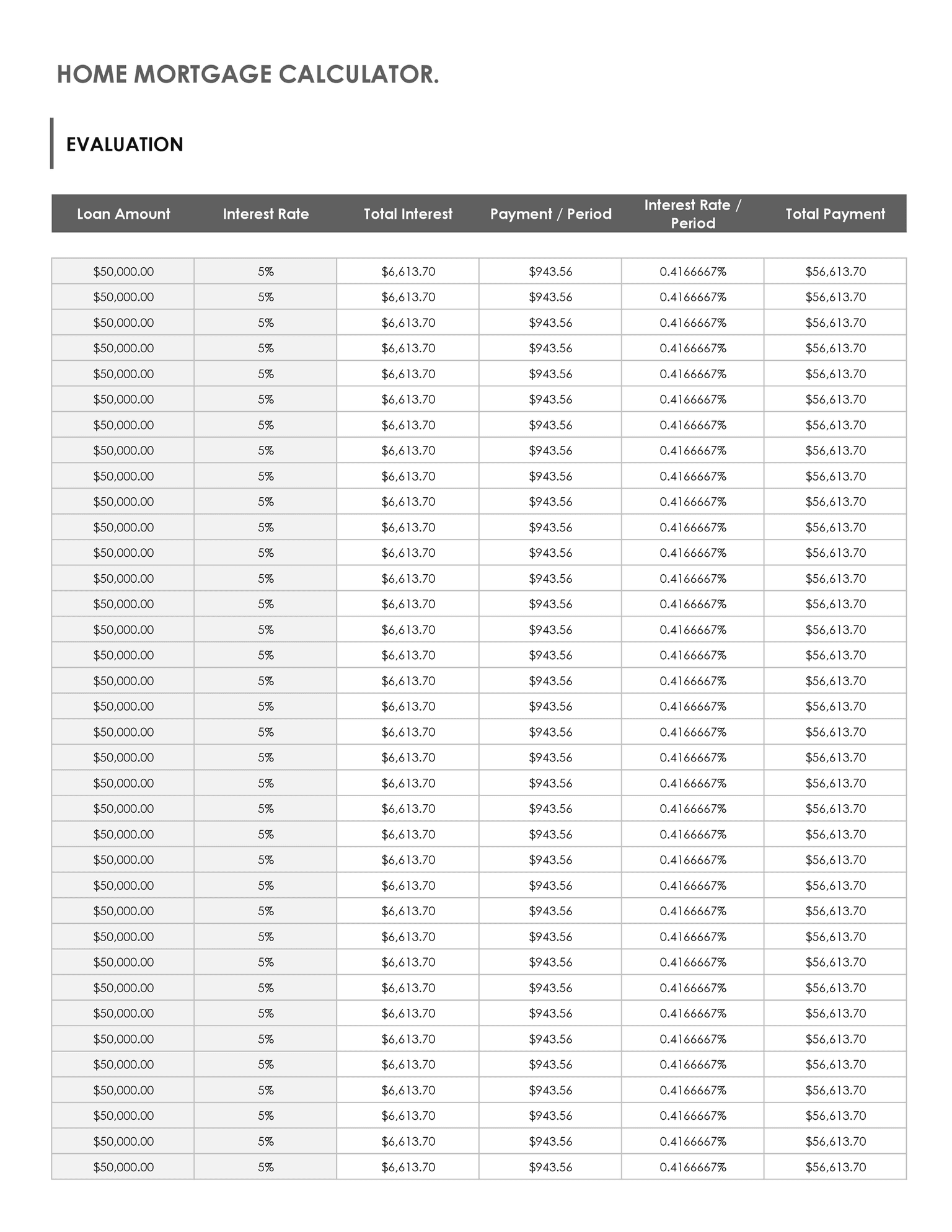 Home Mortgage Calculator preview 2
