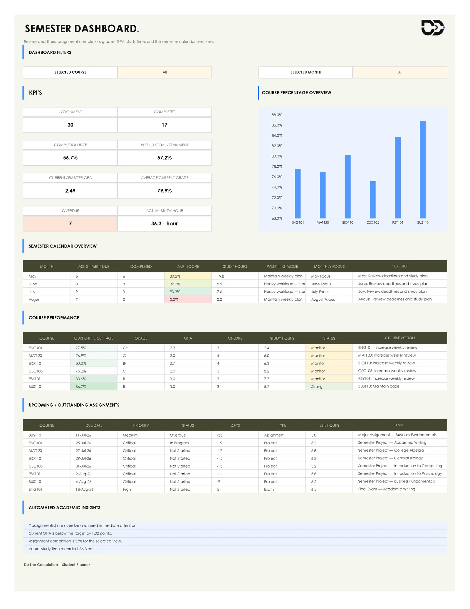 Student Planner preview